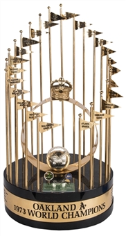 1973 Oakland As Full Size World Series Trophy Presented to Select Players and Front Office Members